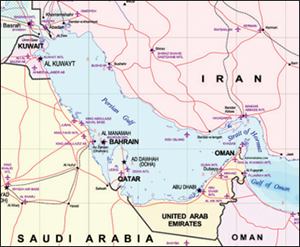current map of the UAE, showing the location of what were individual nation states