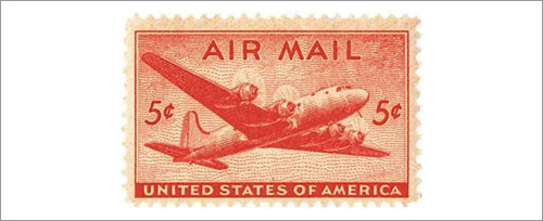 us airmail 13 cent stamp