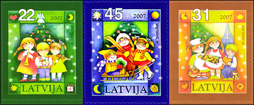 Latvia Christmas Stamp, 2007
