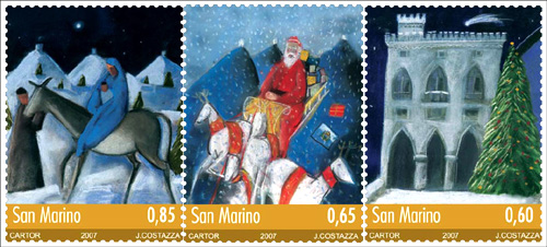 San Marino Christmas Stamps, 2007