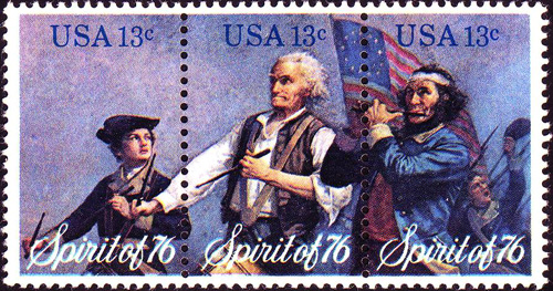 USA 13 Cent Stamp, Spirit of 76