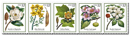 Flowering Trees Stamp - USA