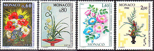 Flower Stamps - Monaco