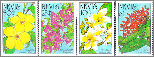 Flower Stamps - Nevis