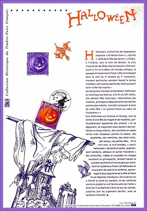 French Halloween Stamp