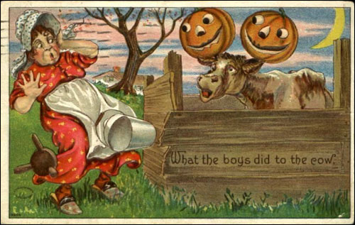 USA Hallowen Vintage Postcard