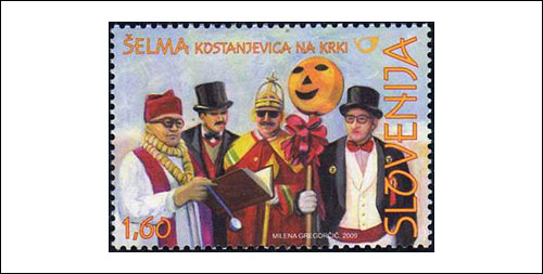 Slovenia Halloween Stamp