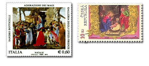 Christmas Stamps from Italy and Czechoslovakia