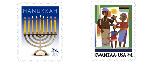 Hanukkah and Kwanzaa Stamps